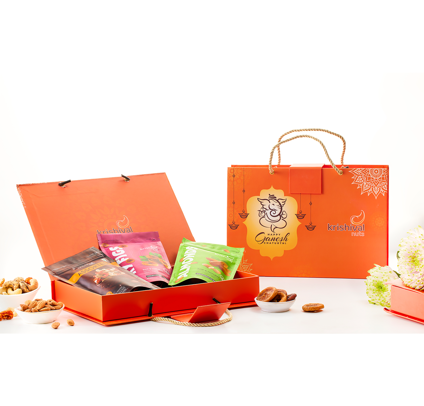 Ganesha Combo Box (Dry fig - 100gm, Assorted - 100gm, Almonds - 100gm)