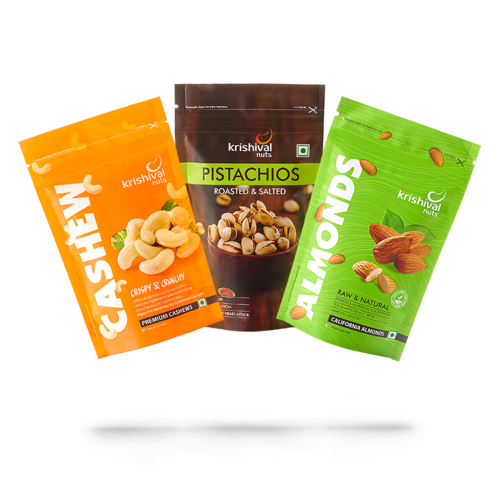 Popular Cashews 250g + California Almonds 250g + Pistachios 250g