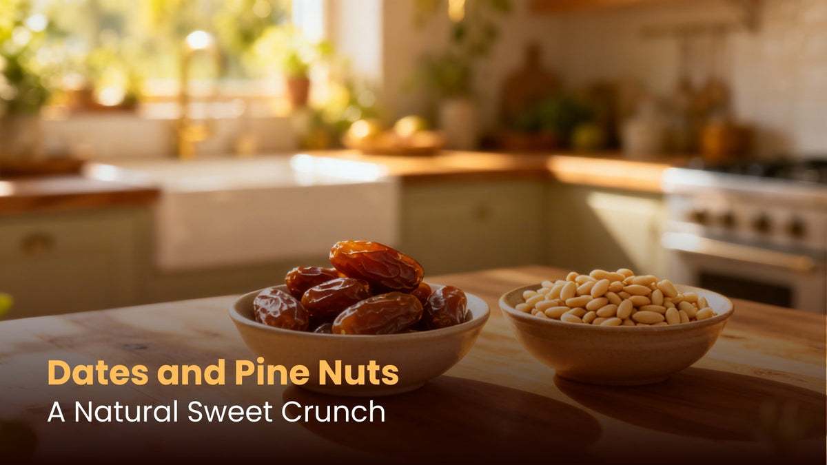 Dates and Pine Nuts: A Natural Sweet Crunch