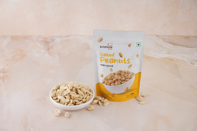 KRISHIVAL NUTS Salted Peanuts | 100 Grams [1 pack of 100 grams] | Salted to Perfection | Precisely Roasted| Crispy and Crunch
