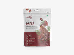 Krishival Nuts Premium Dates | 250 Grams, Pack of 1 | Rich in Dietary Fibers | 100% Natural, Ziplock Packaging - front of pouch