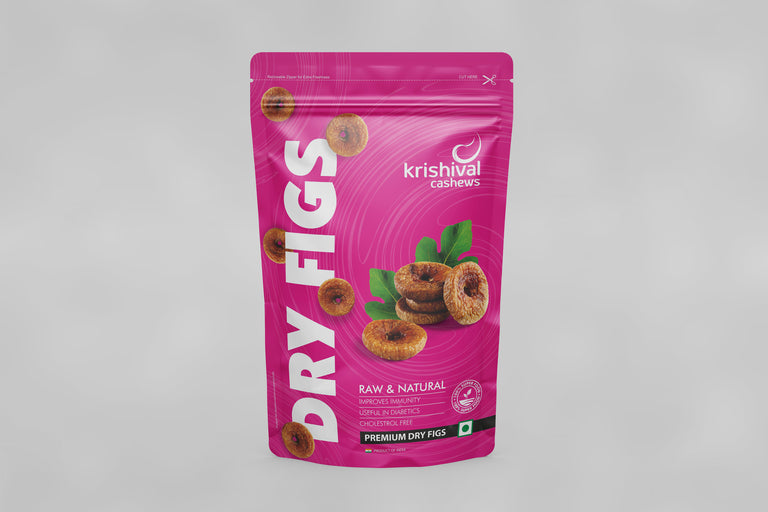 Dry Figs 100g, Premium Quality Krishival Anjeer, Rich Source of Vitamins Dietary Fibre