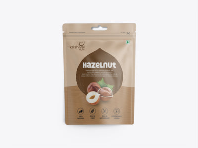 Krishival Nuts Premium Hazelnuts | 250 Grams, Pack of 1 | Healthy & 100% Natural | Rich in Fiber and Antioxidant | Ziplock Packaging
