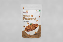 KRISHIVAL NUTS Masala Peanuts | 100 Grams [1 pack of 100 grams] | Ziplock Pack | Uniformly Coated | Precisely Roasted | Best Snack Option