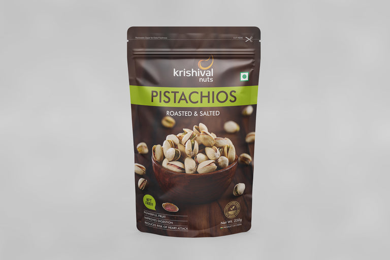 Pista 100g, Premium Quality Krishival Roasted & salted Pistachios, Tasty & Healthy Snack, Best Dry Fruits