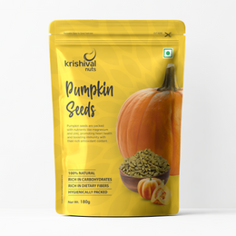 Krishival Nuts Pumpkin Seeds | 250 Grams, Pack of 1 | Healthy & 100% Natural - front of pouch