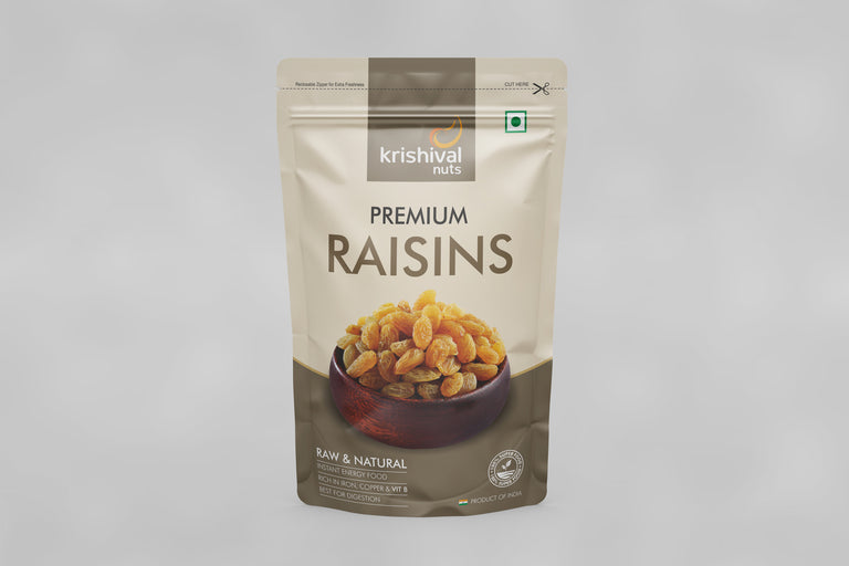 KRISHIVAL NUTS Premium Raisins | 100 Grams [1 pack of 100 grams] | Premium Dried Grapes | Natural Source of Antioxidants, Potassium & Fiber | Sweet Fruity Taste and Soft Chewy Texture