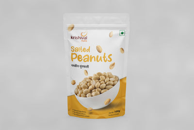 KRISHIVAL NUTS Salted Peanuts | 100 Grams [1 pack of 100 grams] | Salted to Perfection | Precisely Roasted| Crispy and Crunch
