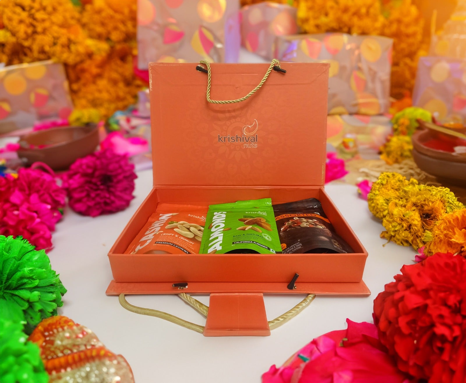 Ganesh Chaturthi Celebration Dry Fruits Gift Box – Krishival Premium Selection