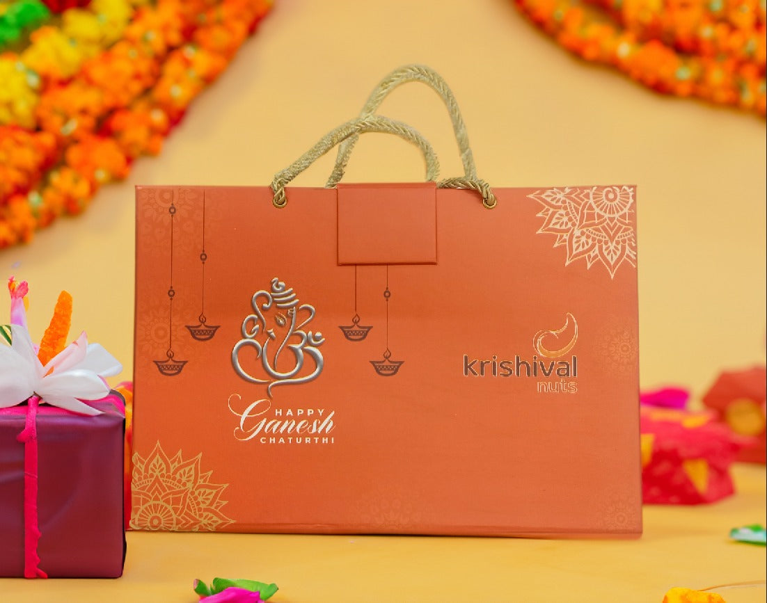 Ganesh Chaturthi Celebration Dry Fruits Gift Box – Krishival Premium Selection